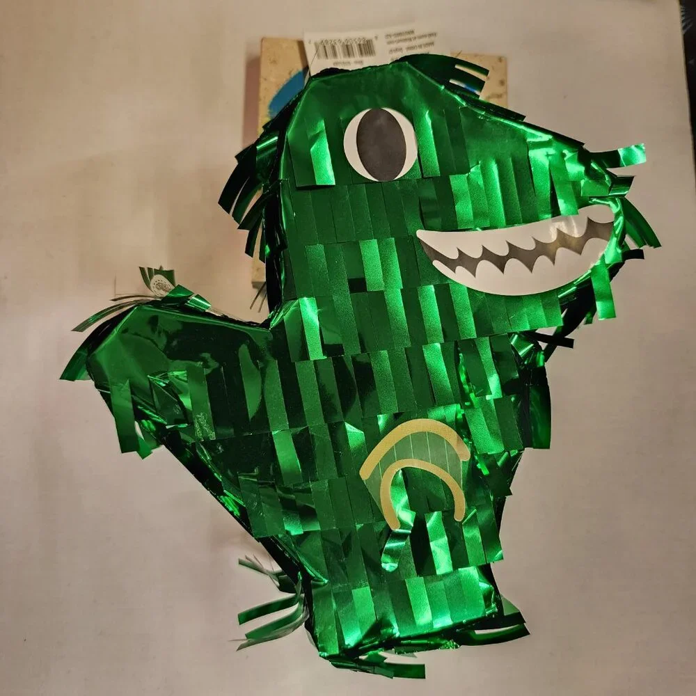 Green Mini Foil Dino Pinata